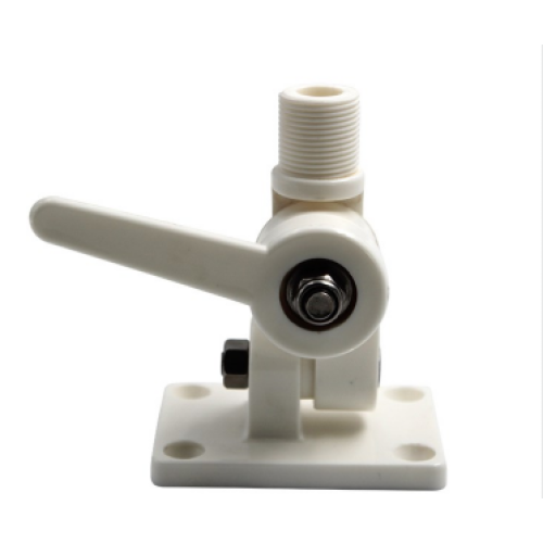 Marine boat antenna, nylon 4-way deck ratchet mounting